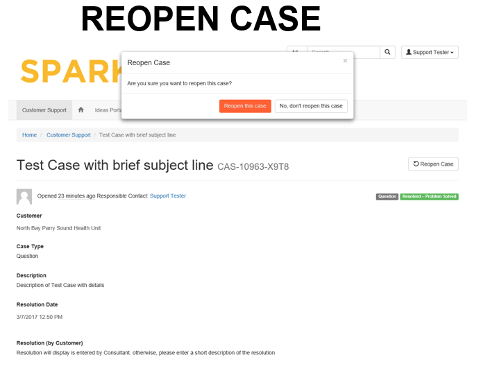 Reopening a Case Image